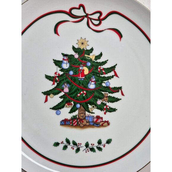 Christmas Tree Ceramic Cake Plate & Server Set - Picture 10 of 14